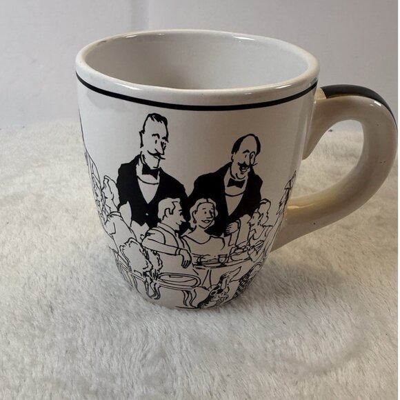 Epoch Other - RARE! EPOCH Le Restaurant Dining Room Scene Coffee Mug Black White XLarge